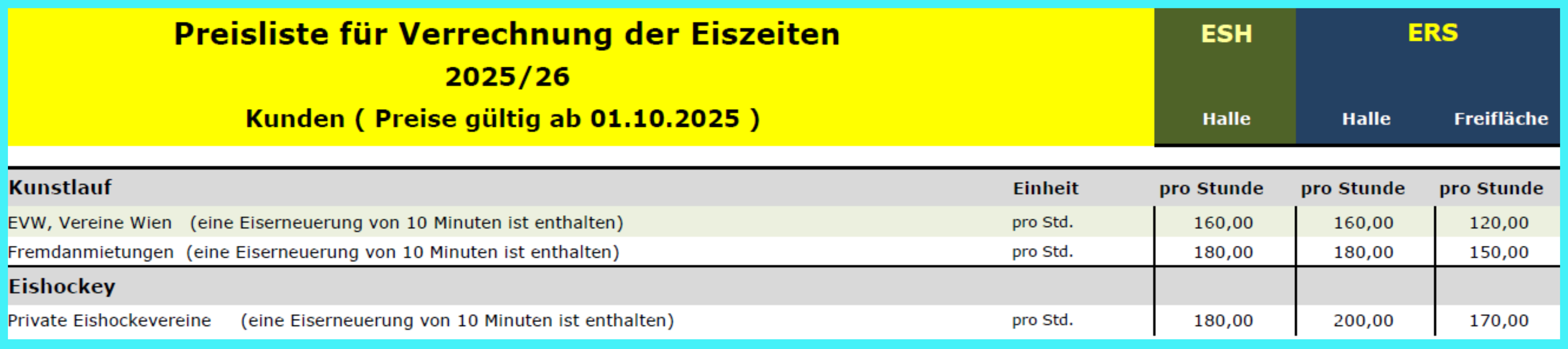 preisliste